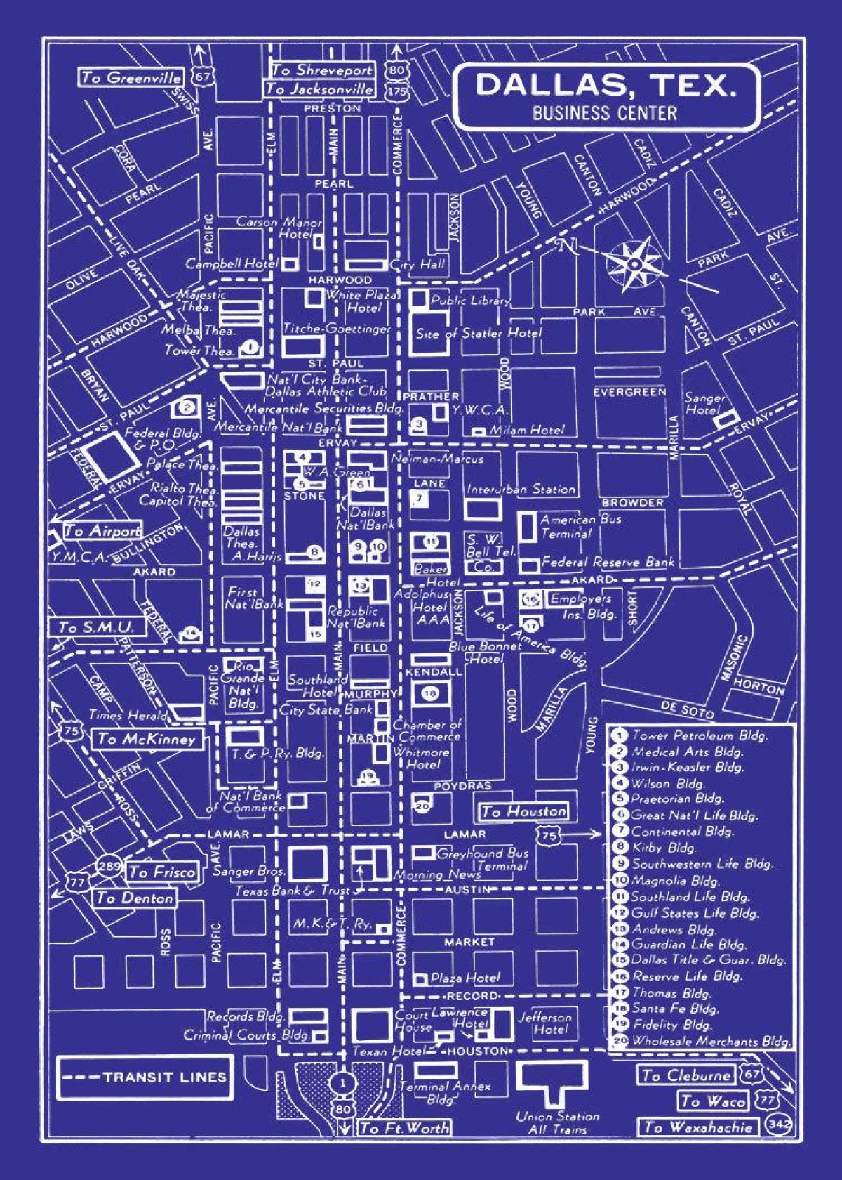 peta kota Dallas