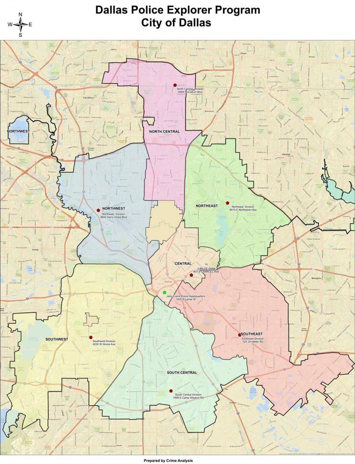 Dallas peta kawasan