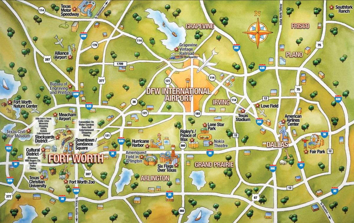 DFW peta bandar